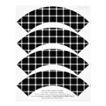 Black and White Optical Cupcake Wrappers on Letterhead Template