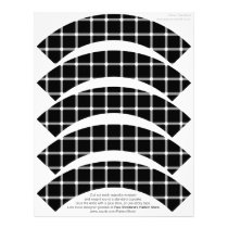 Black and White Optical cupcake wrappers on Personalised Letterhead