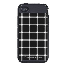 Black and White Optical Illusion Cover For iPhone 4