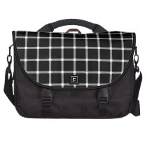 Black and White Optical Illusion Laptop Bags