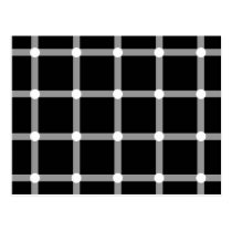 Black and White Optical Illusion Postcard