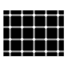 Black and White Optical Illusion Postcard