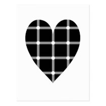 Black and white optical illusion postcards