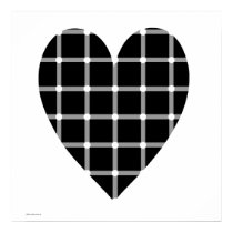 Black and White Optical Illusion Poster