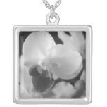 Black and White Orchid Necklace necklaces
