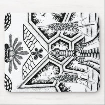 Black and white ornament mousepads