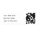 Black and White Paisley Pattern. Business Card Template