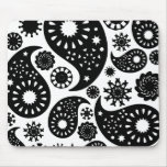 Black and White Paisley Pattern. Mouse Pad