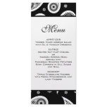 Black and White Paisley Wedding Menu Rack Cards