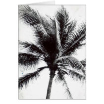 Black and White Palm Tree Card by quetzal323 Black and White Palm Tree Card