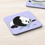 Black and White Panda With Bamboo Drinks Coaster