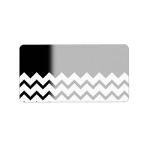 Black and White. Part Zig Zag, Part Plain Black. Custom Address Labels