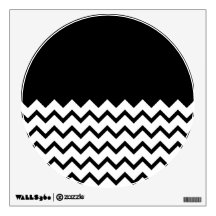 Black and White. Part Zig Zag, Part Plain Black. Wall Decals