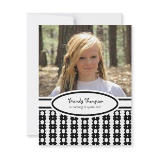 Black and White Party Invitation invitation