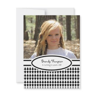 Black and White Party Invitation invitation