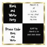 Black and White Party Invitation