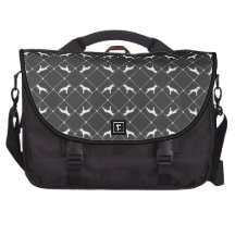 black and white Pattern Dog Commuter Bag