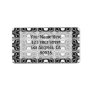 black and white pattern custom address labels