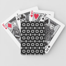 black and white pattern playing cards