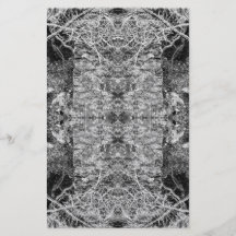 Black and White Pattern. Trees and Stone. Custom Flyer