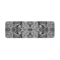 Black and White Pattern. Trees and Stone. Return Address Labels