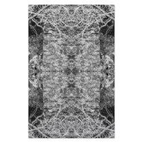 Black and White Pattern. Trees and Stone. Stationery Paper