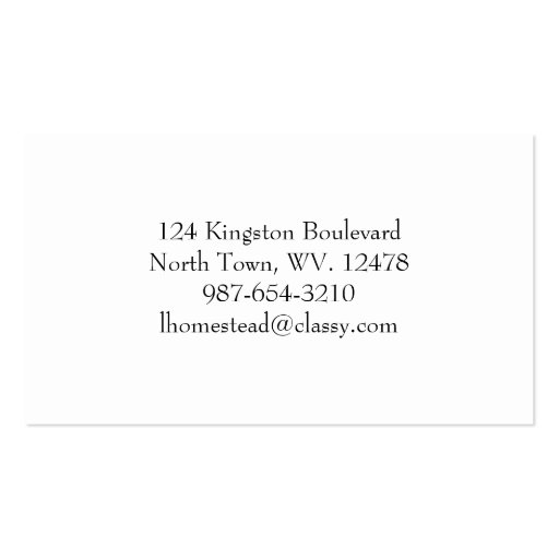 Black and White Patterned Business Card (back side)