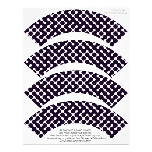 Black and White Patterned Customized Letterhead