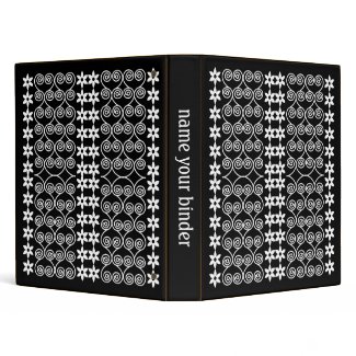 Black And White Patterned Designer binder binder