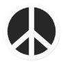 Black and White Peace Sign Stickers