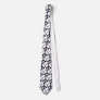 Black and White Peace Symbol Custom Tie