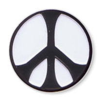 Black and White Peace Symbol magnets