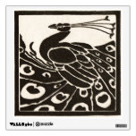 BLACK AND WHITE PEACOCK ROOM STICKER