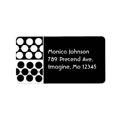 Black and White Pearls Custom Address Labels