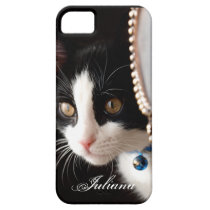 Black and White Peek a Boo Cat iPhone 5 Case casemate cases