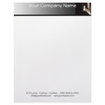 Black and White Peekaboo Cat Letterhead