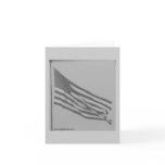 Black and white photo of American Flag Greeting Cards
