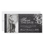 Black and White Photo Save The Date Invitation Picture Card