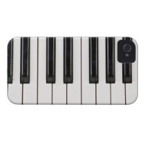 Black and White Piano Keyboard Case Cover Case-mate Iphone 4 Cases