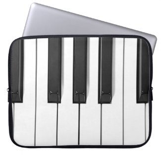 Black and White Piano Keyboard Laptop Case Laptop Sleeves