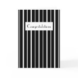 Black and White Pinstripe Greeting Cards