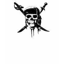 Black and White Pirate Skull and Swords.ai Tshirt