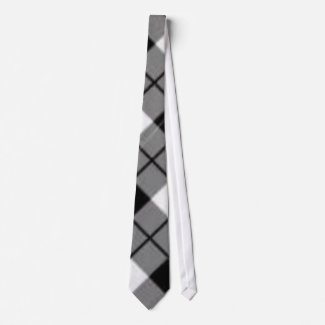 Black And White Plaid (Knot will be Black tie