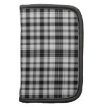 black and white plaid organizer