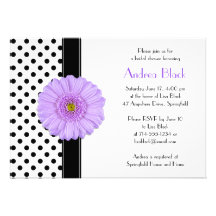 Black and White Polka Dot Bridal Shower Invitation