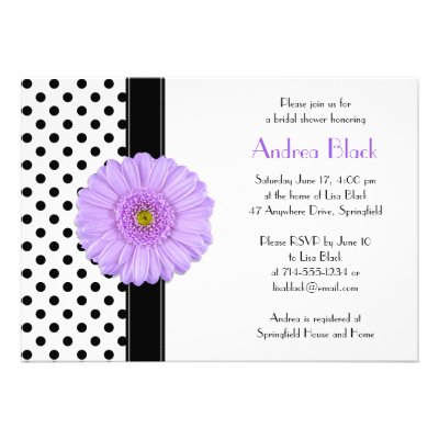 Black and White Polka Dot Bridal Shower Invitation