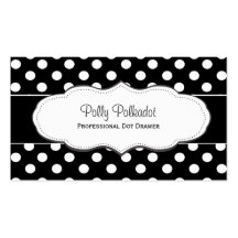 Black and White Polka Dot Business Cards