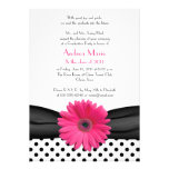Black and White Polka Dot Graduation Invitation