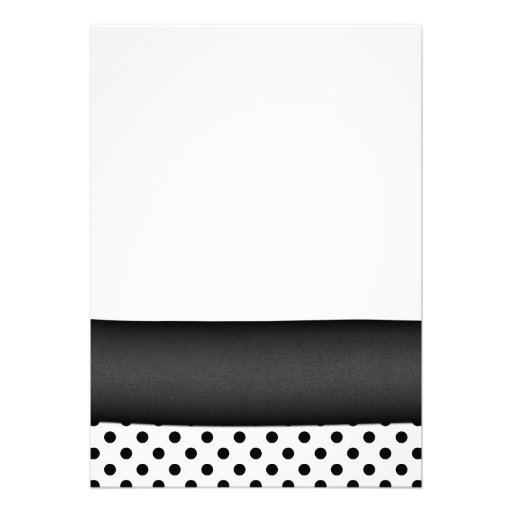 Black and White Polka Dot Graduation Invitation