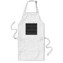 Black and White Polka Dot Pattern. Spotty. Apron